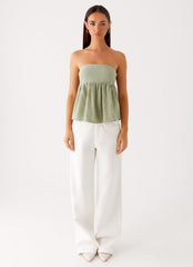Cassie Tube Top - Sage