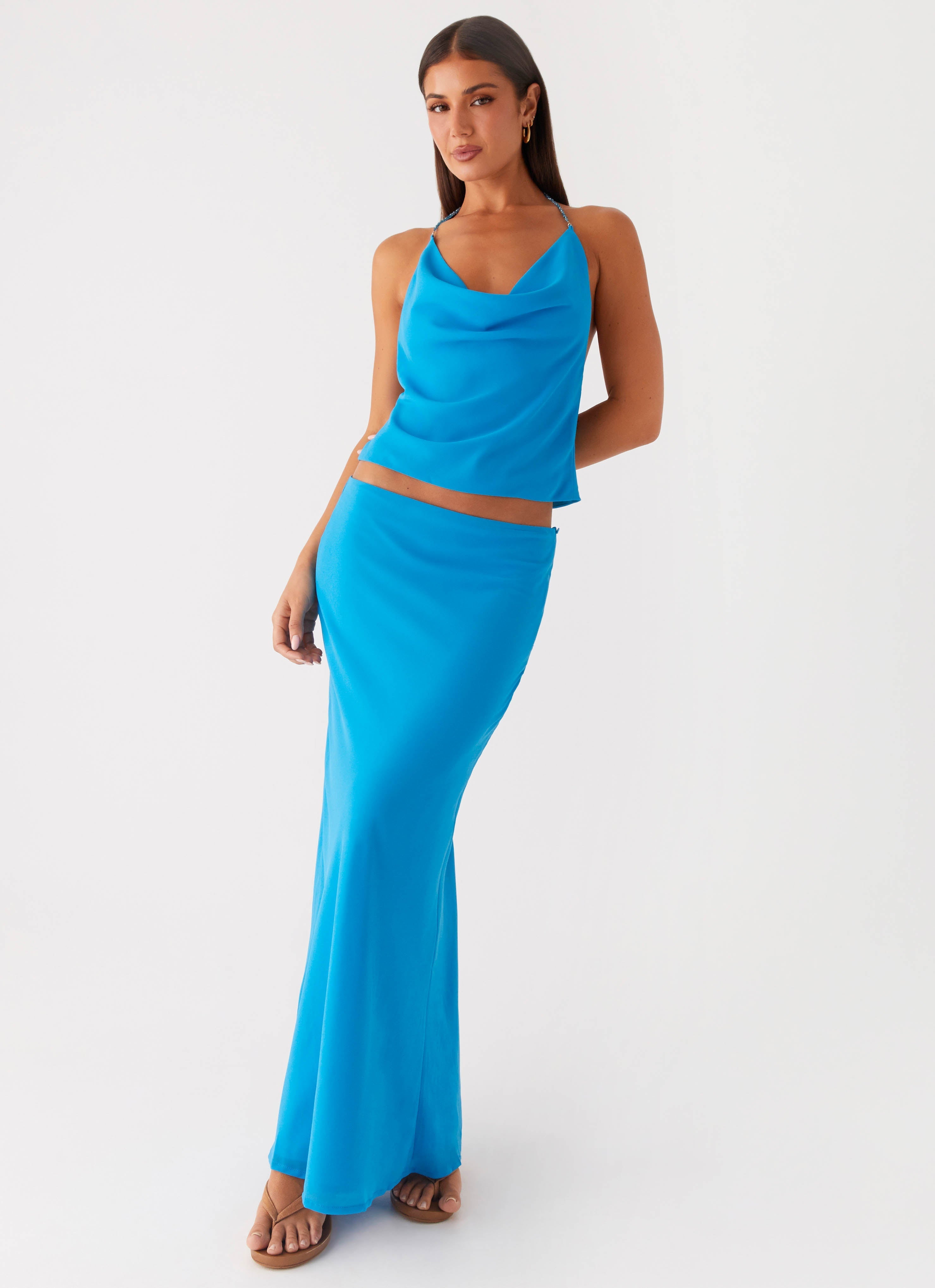 Another Life Halter Top - Turquoise