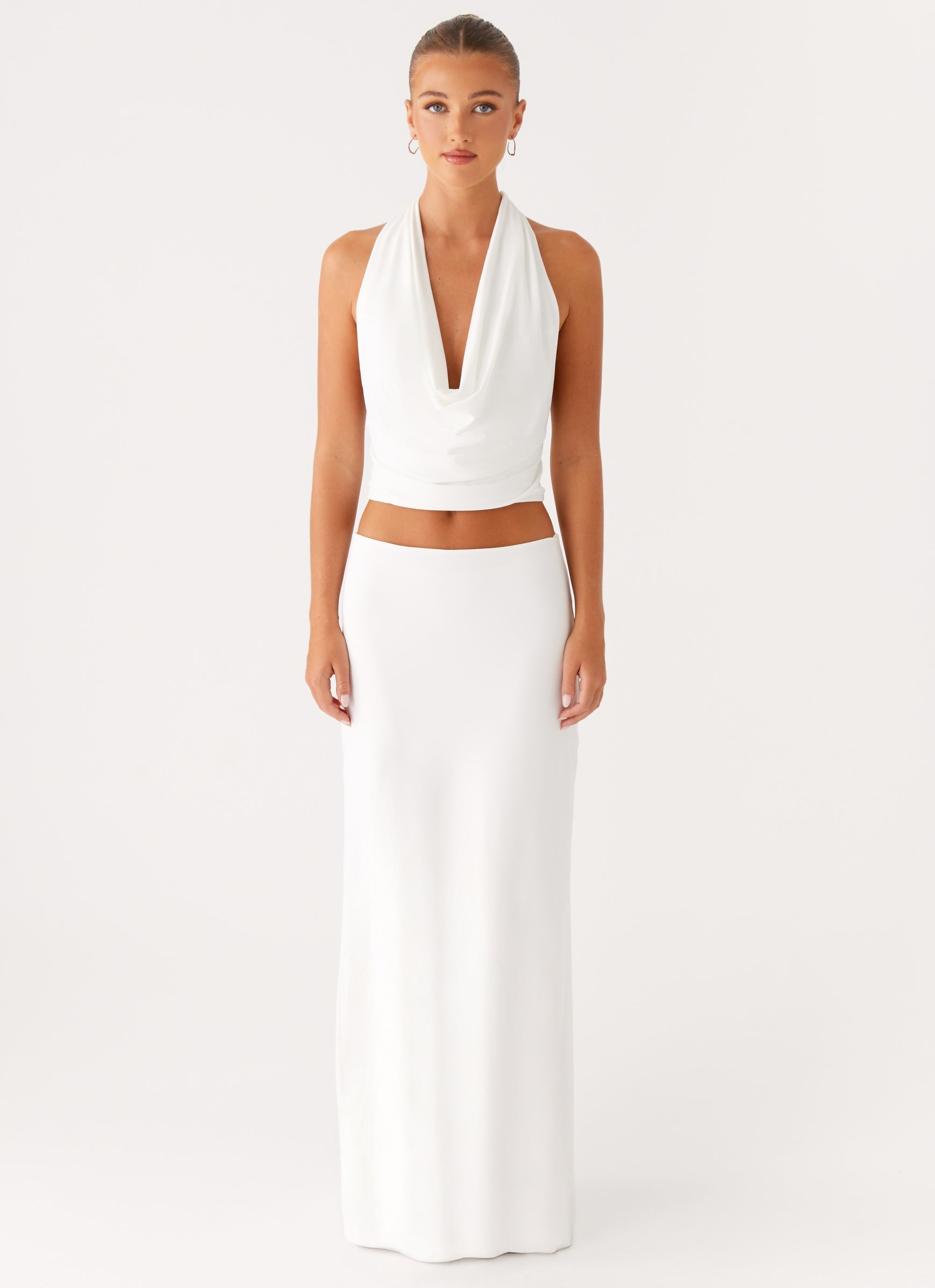 Ashi Cowl Top - White