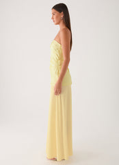 Cierra Strapless Maxi Dress - Yellow