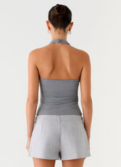 Oslo Mini Shorts - Grey
