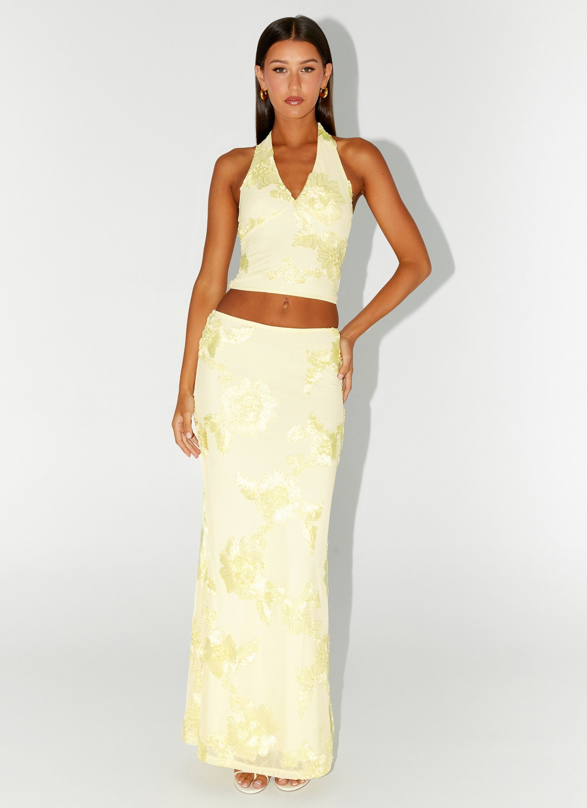 Radiate Halterneck Top - Yellow